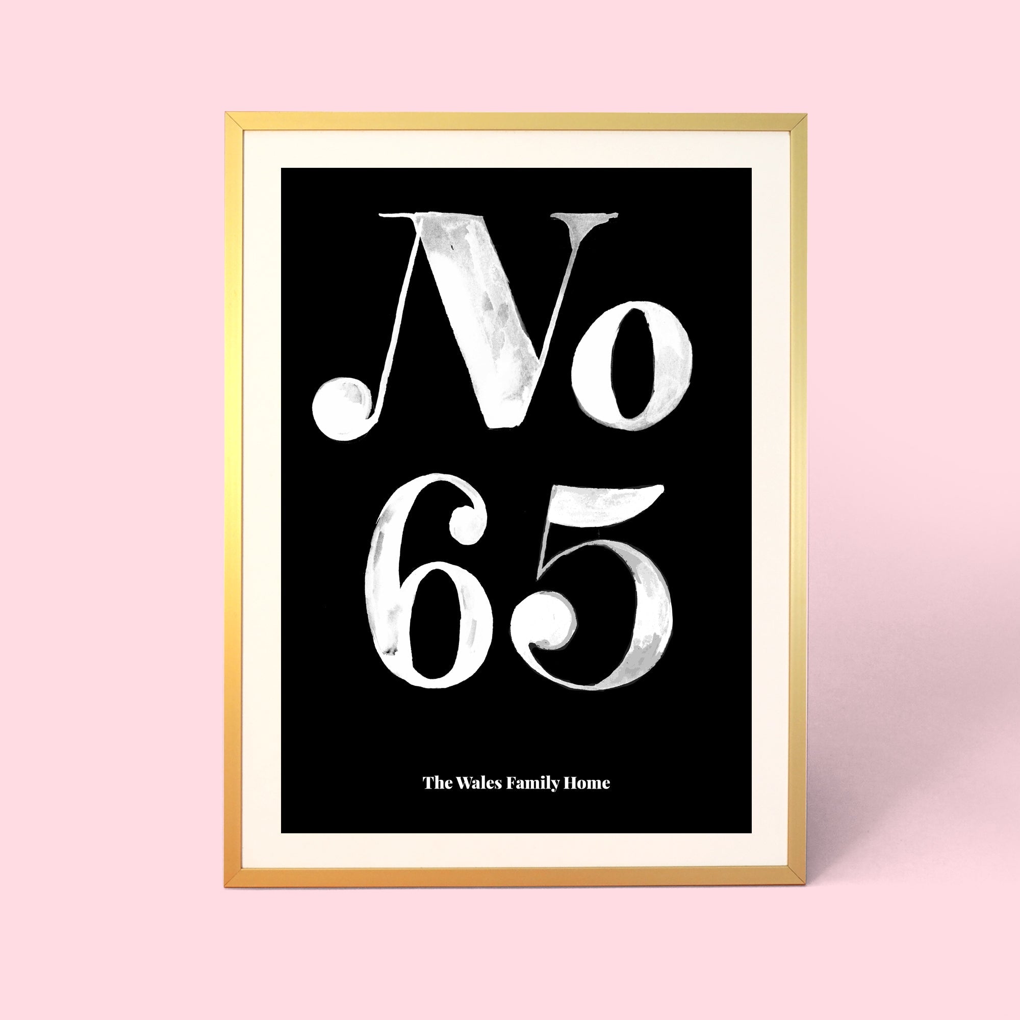 House Number Personalised Print