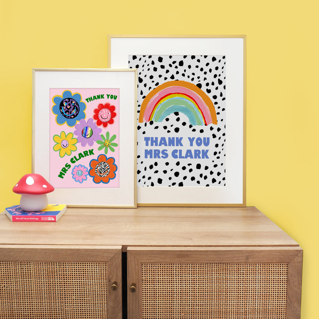 Thank You Rainbow Personalised Print